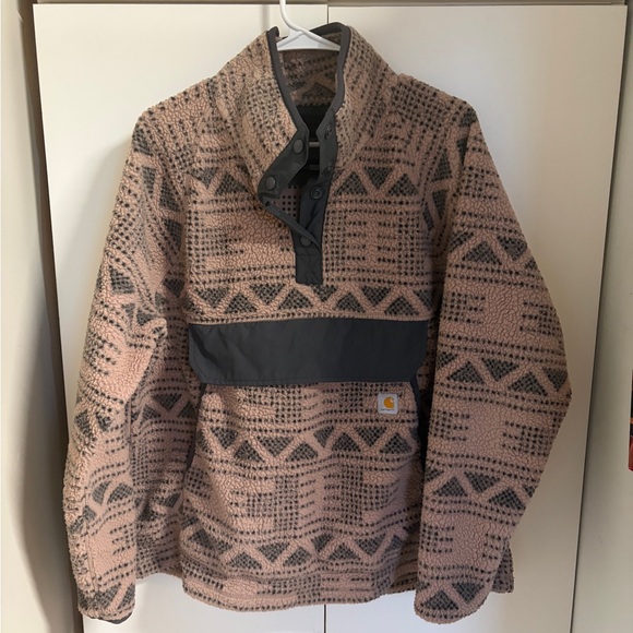 Carhartt Tops - Carhartt Pink and Gray Patterned Fleece